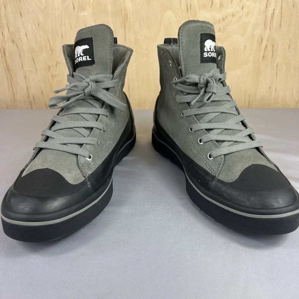 Sorel Cheyanne Metro II Mens Size 9 Waterproof Boots Quarry Black NM4986-052